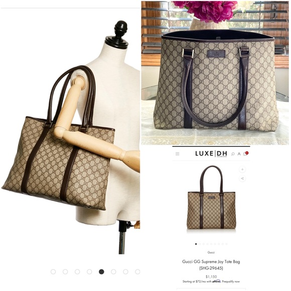 Authentic GUCCI GG Supreme Joy Tote Bag - Picture 15 of 15